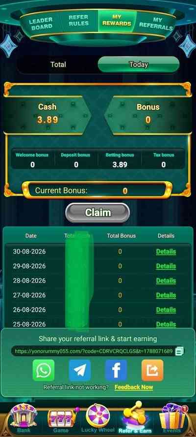 Refer and Earn Dashboard